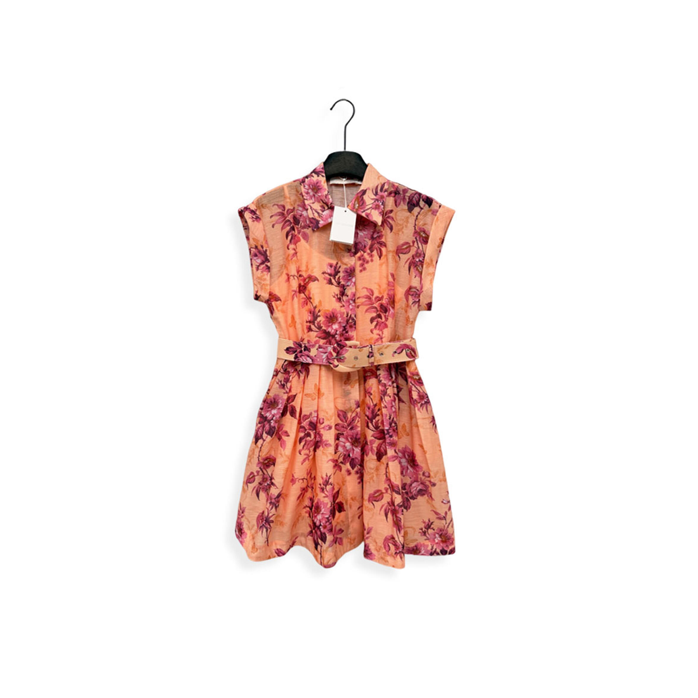 ZIMMERMANN FLORAL COTTON MIDI-DRESS 